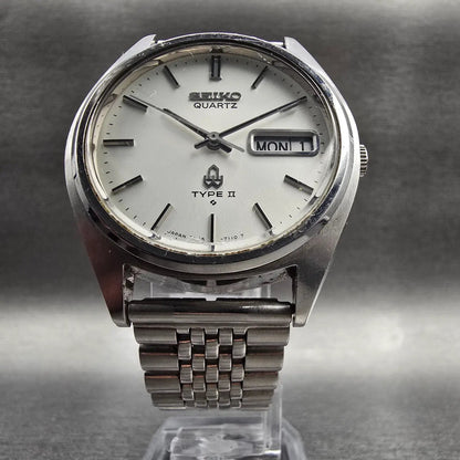 Seiko Type II Watch Men 35mm Silver Dial Silver Daydate 7546-710E New Battery5