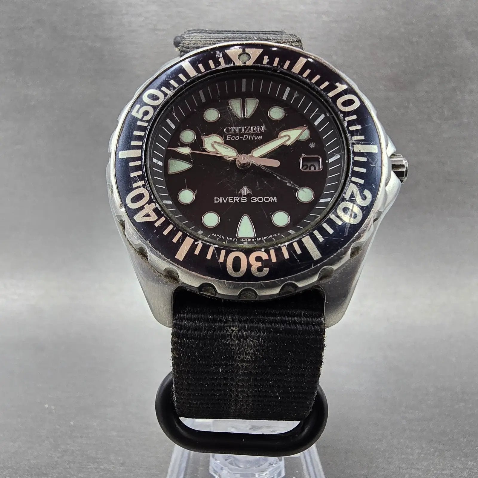 Citizen Eco-Drive Dive Watch Men 41mm Black Dial Steel Date E168-S016525 works5