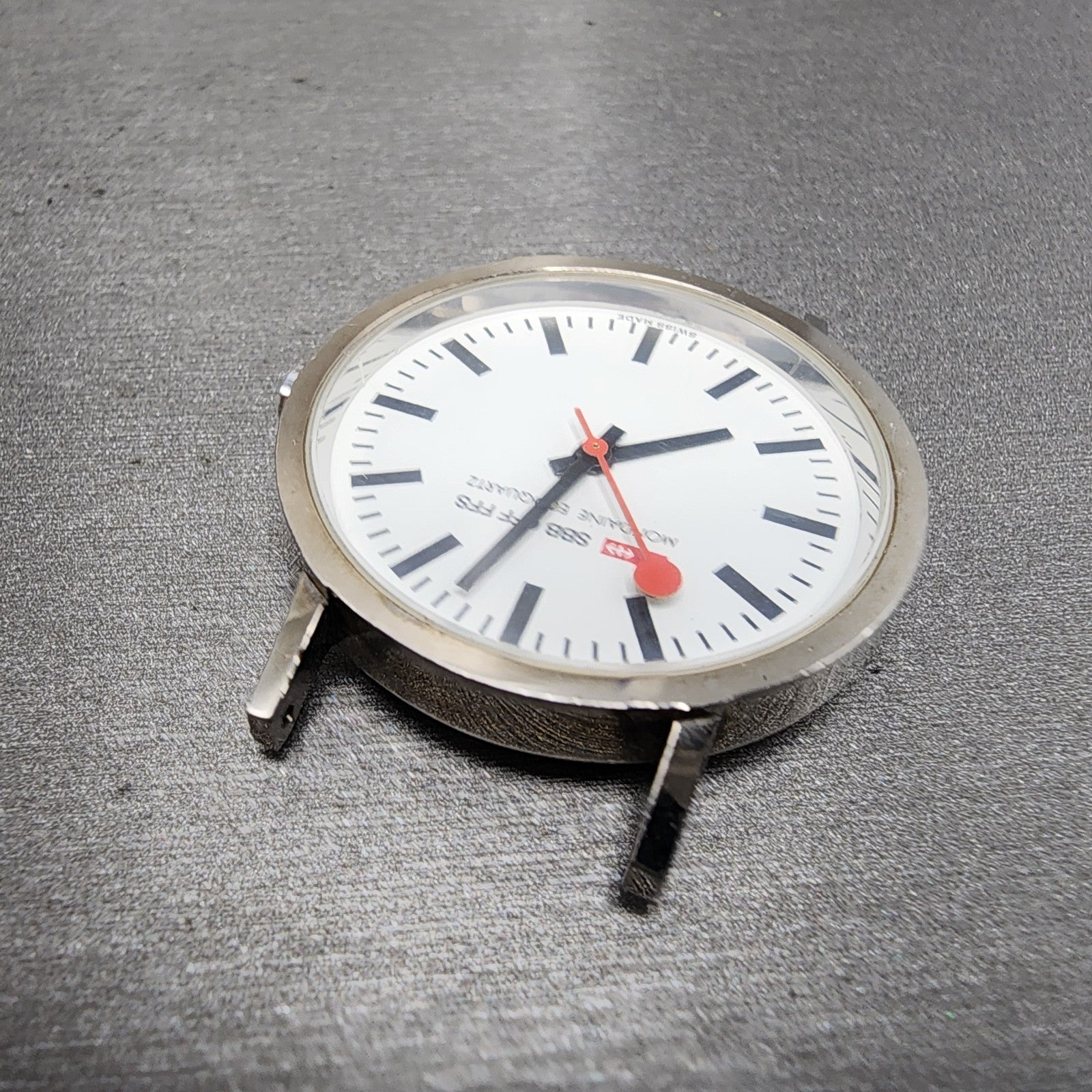 Mondaine Ecoquartz Watch Women 33mm White Dial Silver Tone Round PARTS5