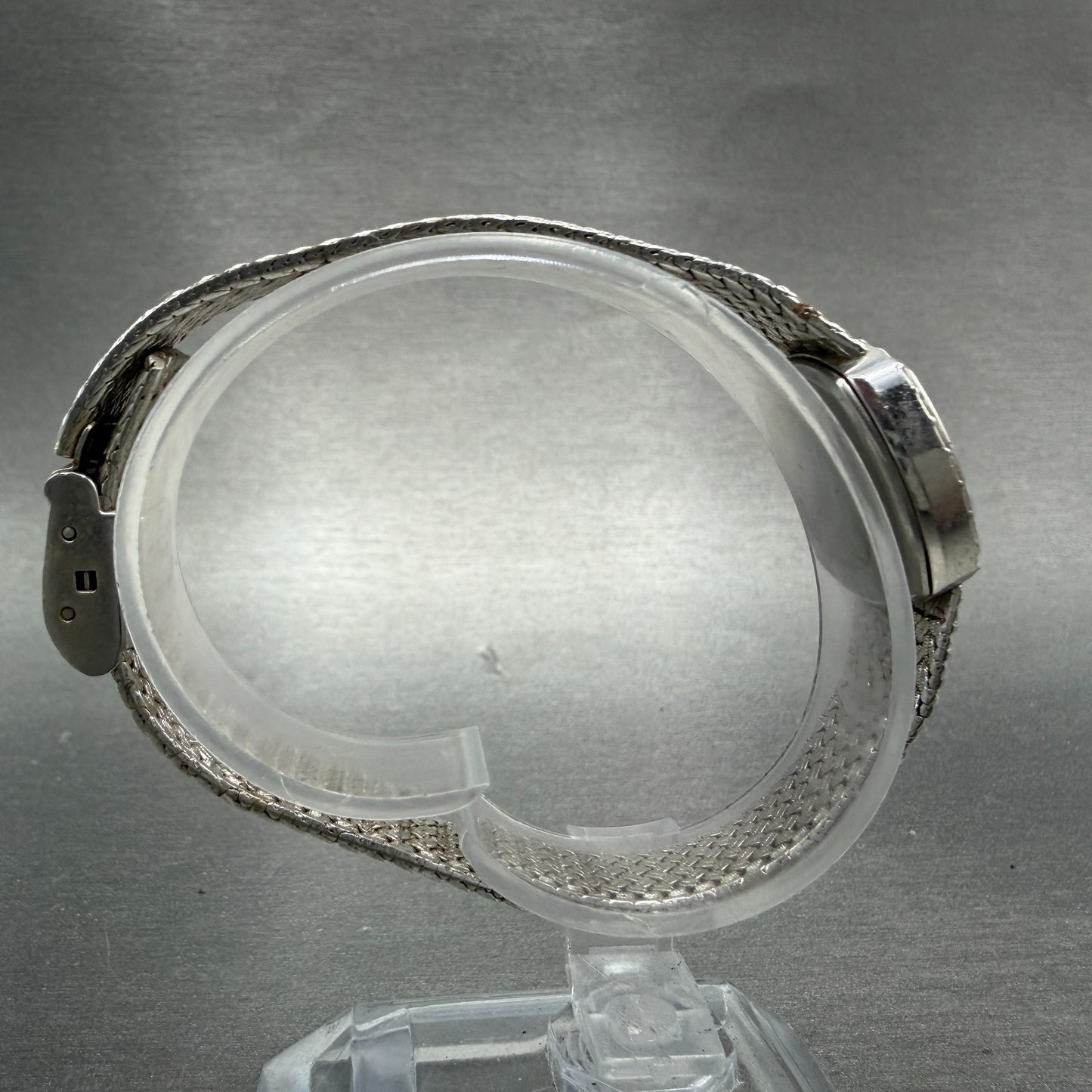Cyma Watch Women 22mm Silver Dial Silver Tone Rectangle Mesh E616 New Battery8