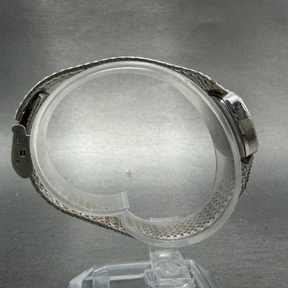 Cyma Watch Women 22mm Silver Dial Silver Tone Rectangle Mesh E616 New Battery8