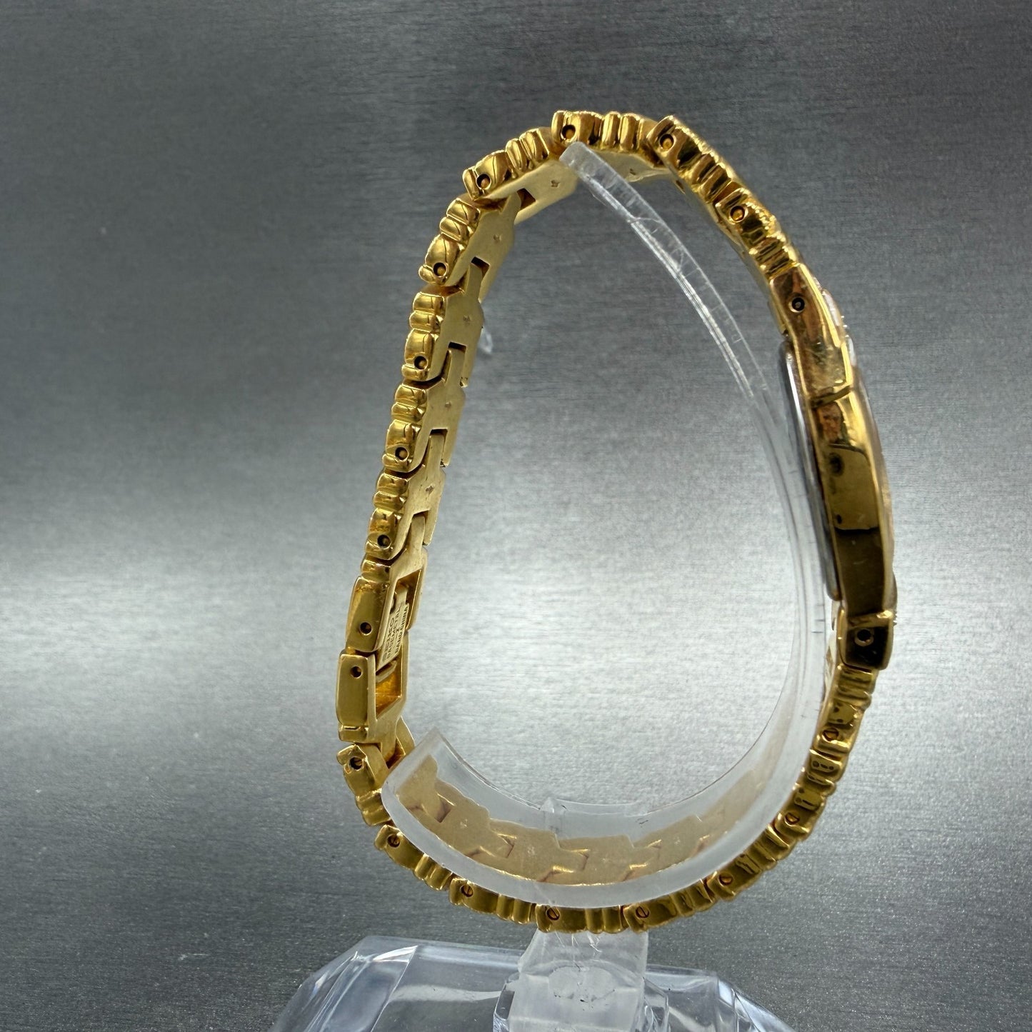 Seiko Watch Women 17mm Champagne Dial Gold Tone Oval V400-6559 VTG New Battey8