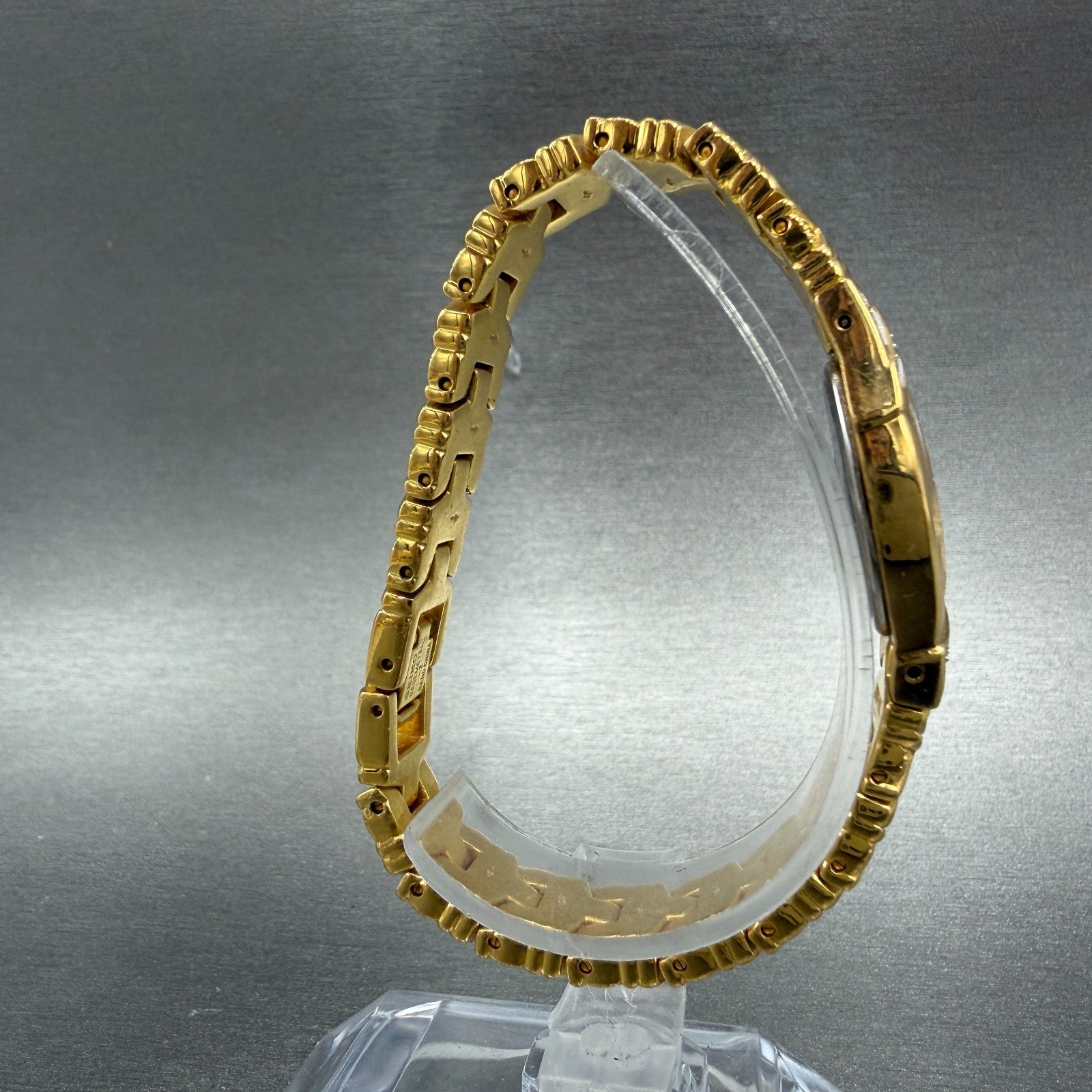 Seiko Watch Women 17mm Champagne Dial Gold Tone Oval V400-6559 VTG New Battey8