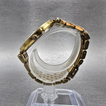 Michael Kors Darci Watch Women 39mm Champagne Dial Gold Tone MK-3191 New Batt LP6