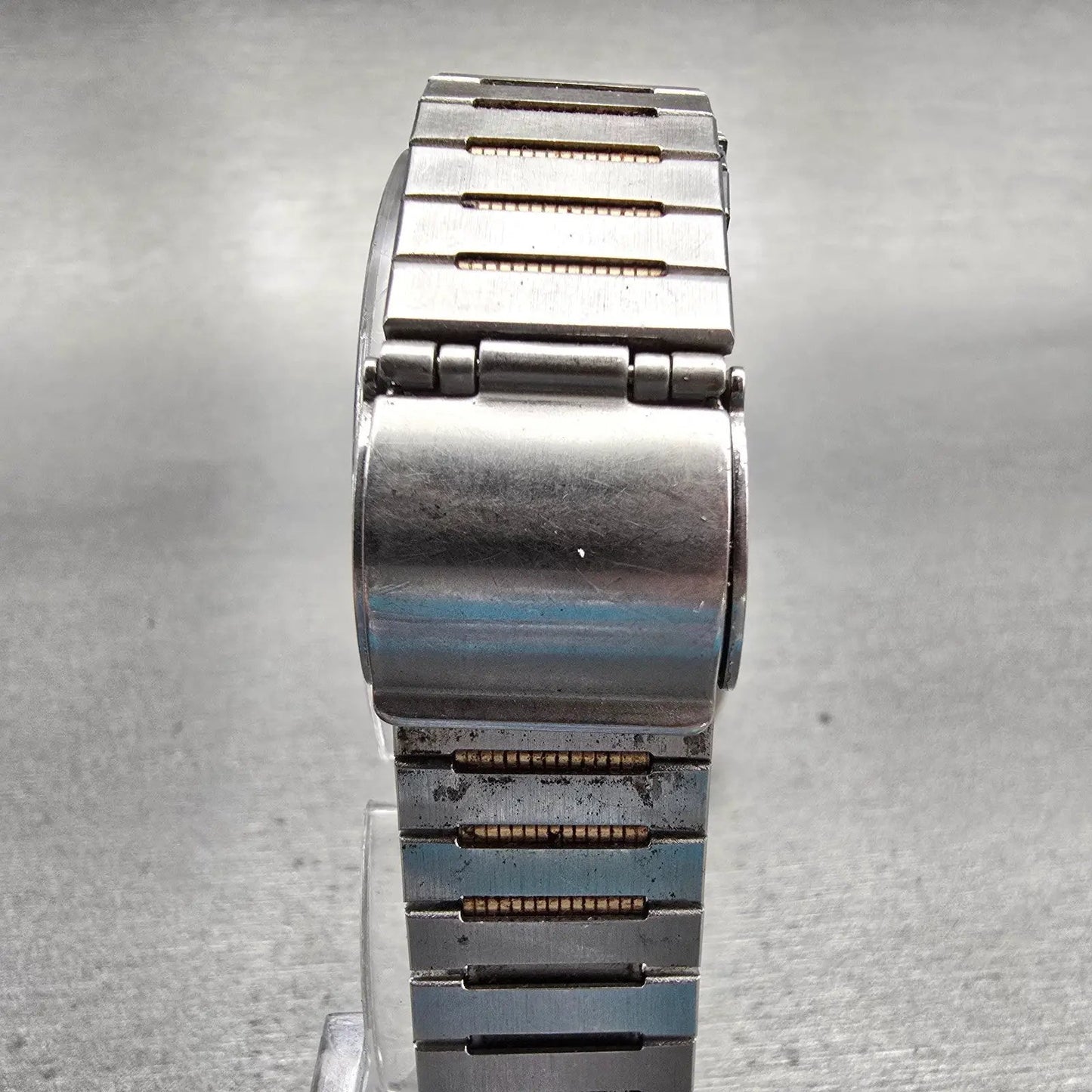 Seiko Watch Men 33mm Silver Dial Two Tone Date Round 6432-7019 New Battery VTG7