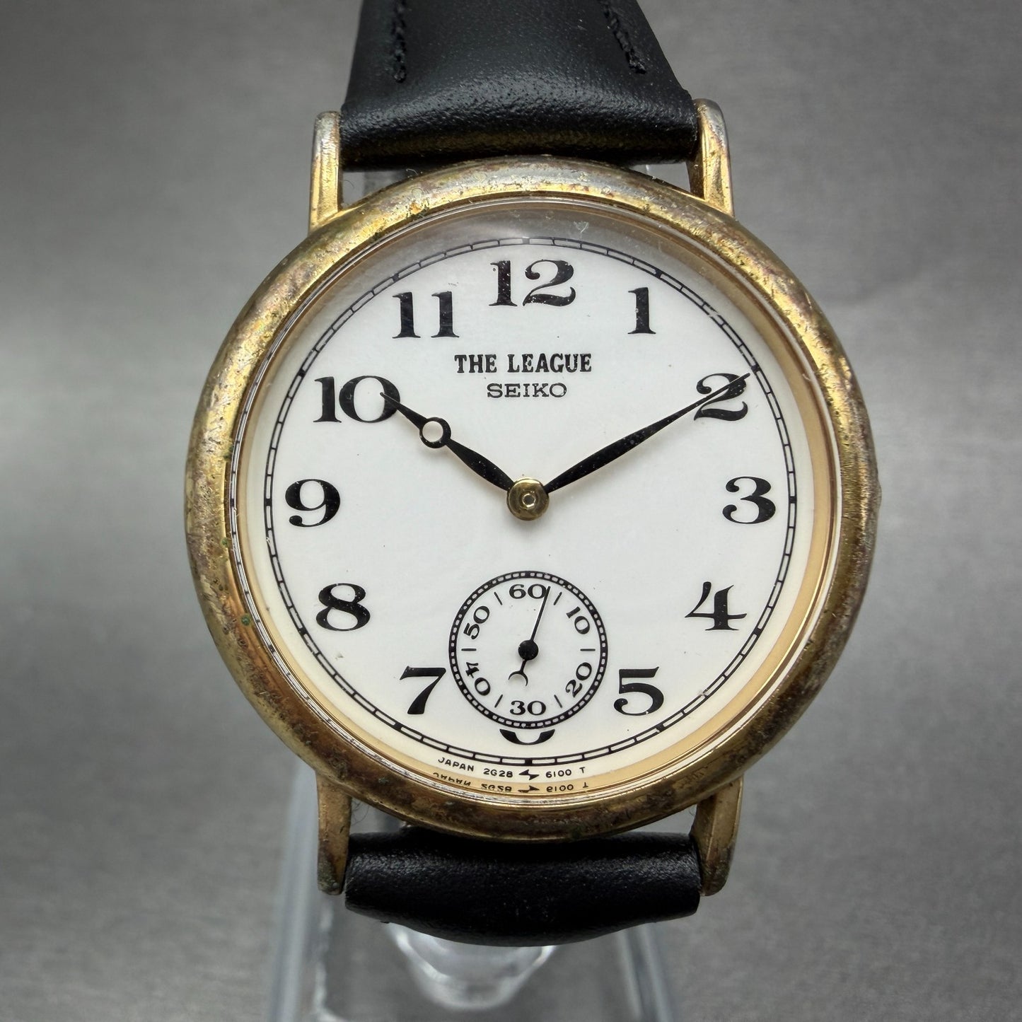Seiko The League Watch Unisex 31mm White Dial Gold Tone 2G28-6080 New Battery0