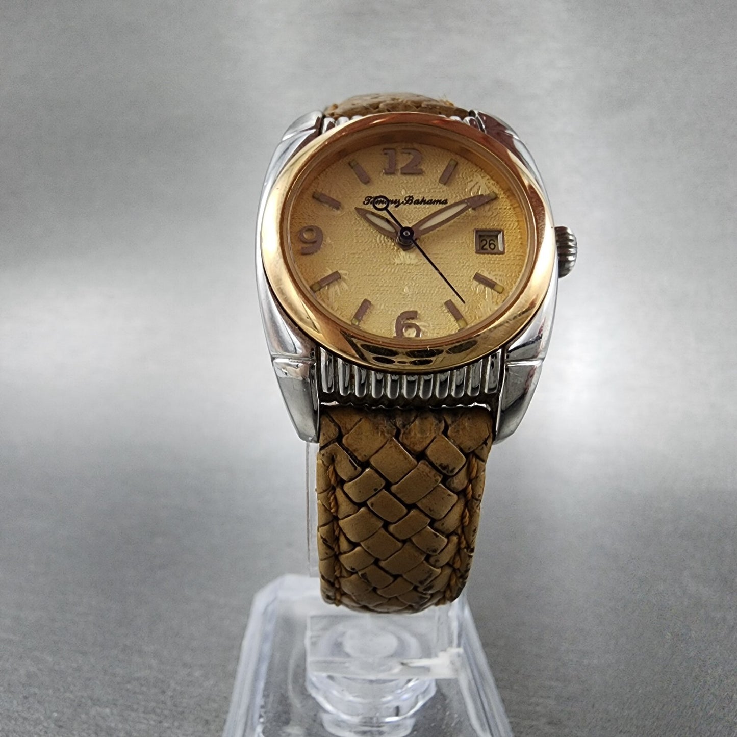 Tommy Bahama Watch Women 25mm Cream Dial Two Tone Round TB2038 New Battery5