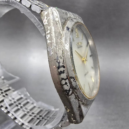 Citizen Junction Eco-Drive Watch Men 35mm Champpange Dial Two Tone Round Works F3