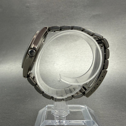 Seiko Alba Watch Men 35mm Black Dial Titanium Round V501-0bc0 New Battery6