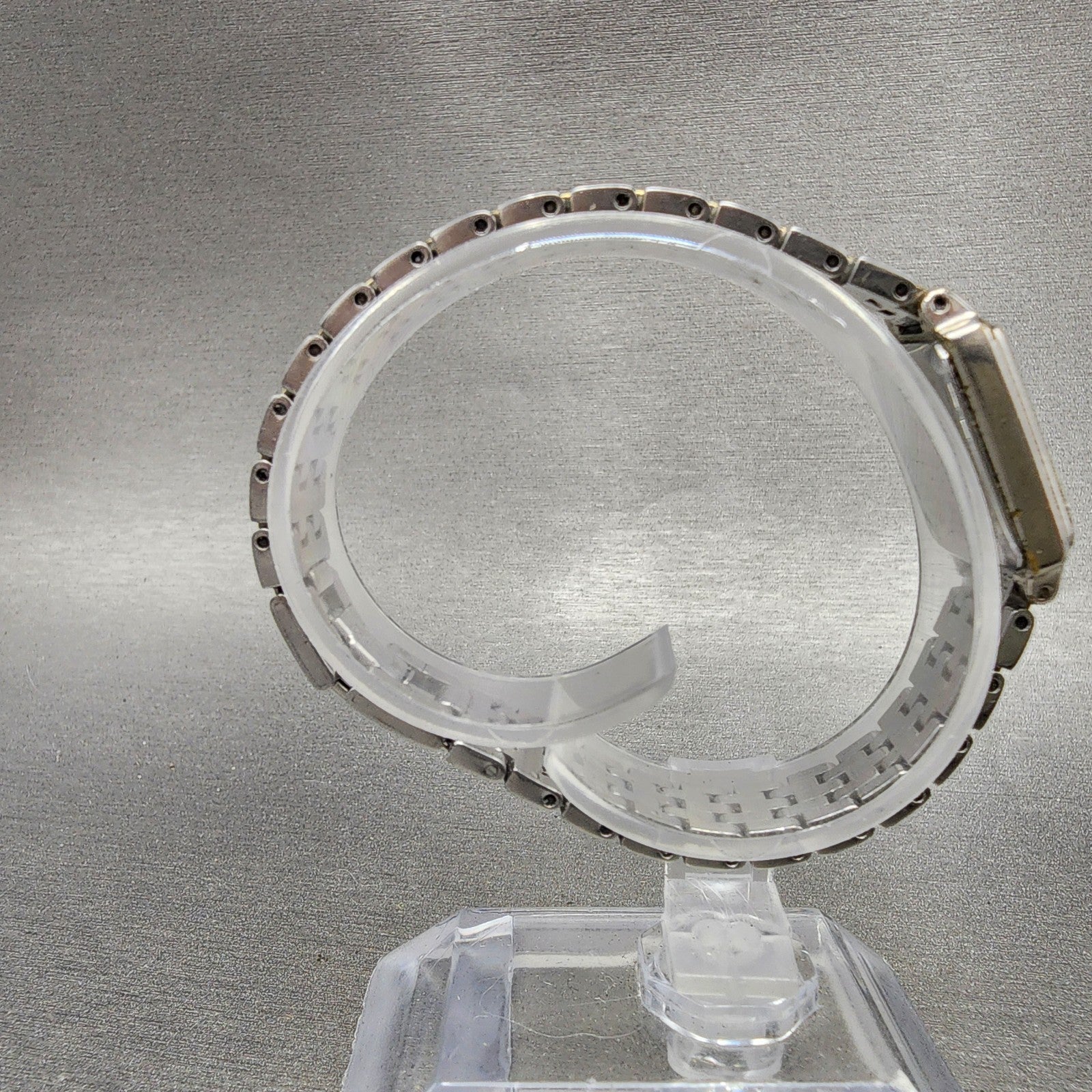 Seiko Tank Watch Women 16mm White Dial Two Tone Rectangle 1N010FH0 New Battery8