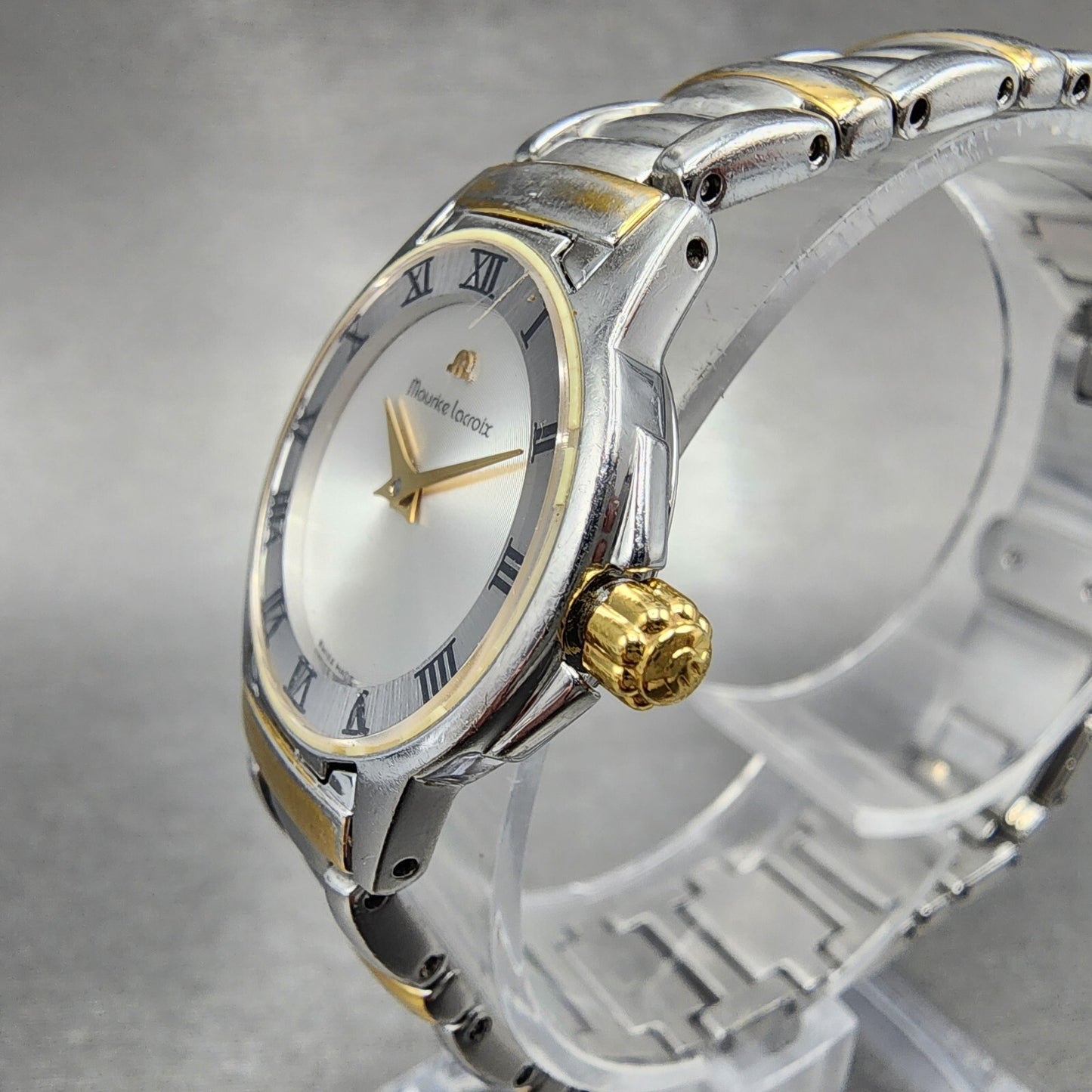 Maurice Lacroix Miros Watch Women 24mm Silver Dial Two Tone Round New Battery2