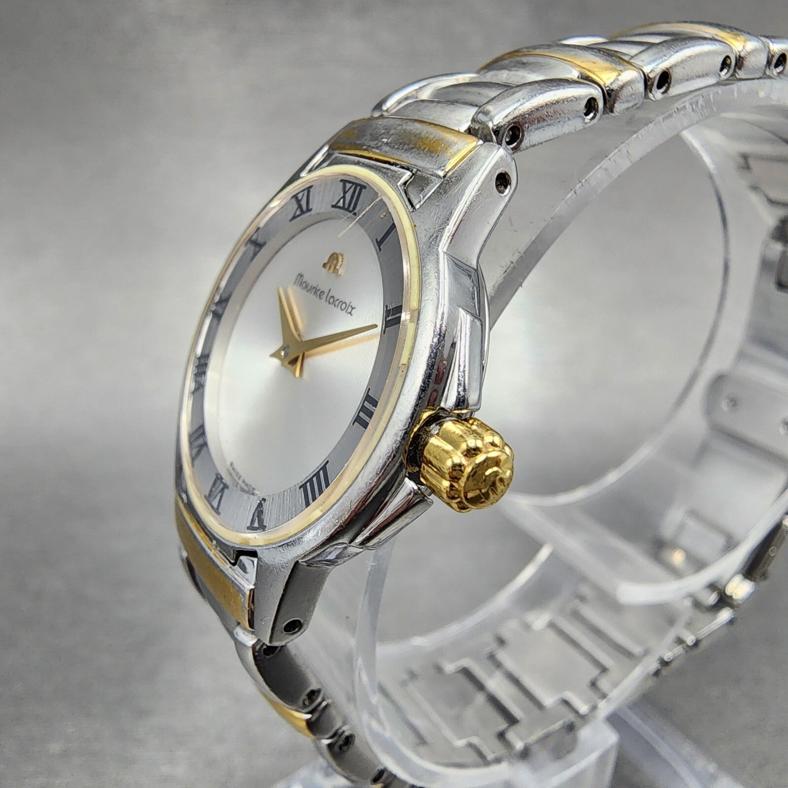 Maurice Lacroix Miros Watch Women 24mm Silver Dial Two Tone Round New Battery2