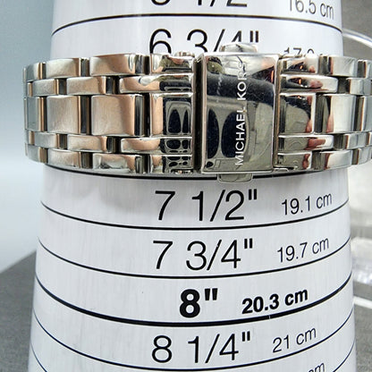 Michael Kors Kiley Watch Women 35mm Crystal Dial & Bezel Dadyate Silver Tone10