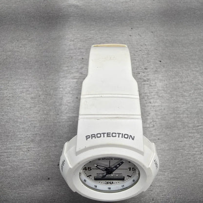 Casio G-Shock Mini GMN-50 Watch Women White White Chrono Alarm New Battery READ4