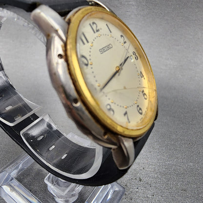 Seiko Watch Men 36mm Champagne Dial Two Tone Date Round V732-0P79 PARTS