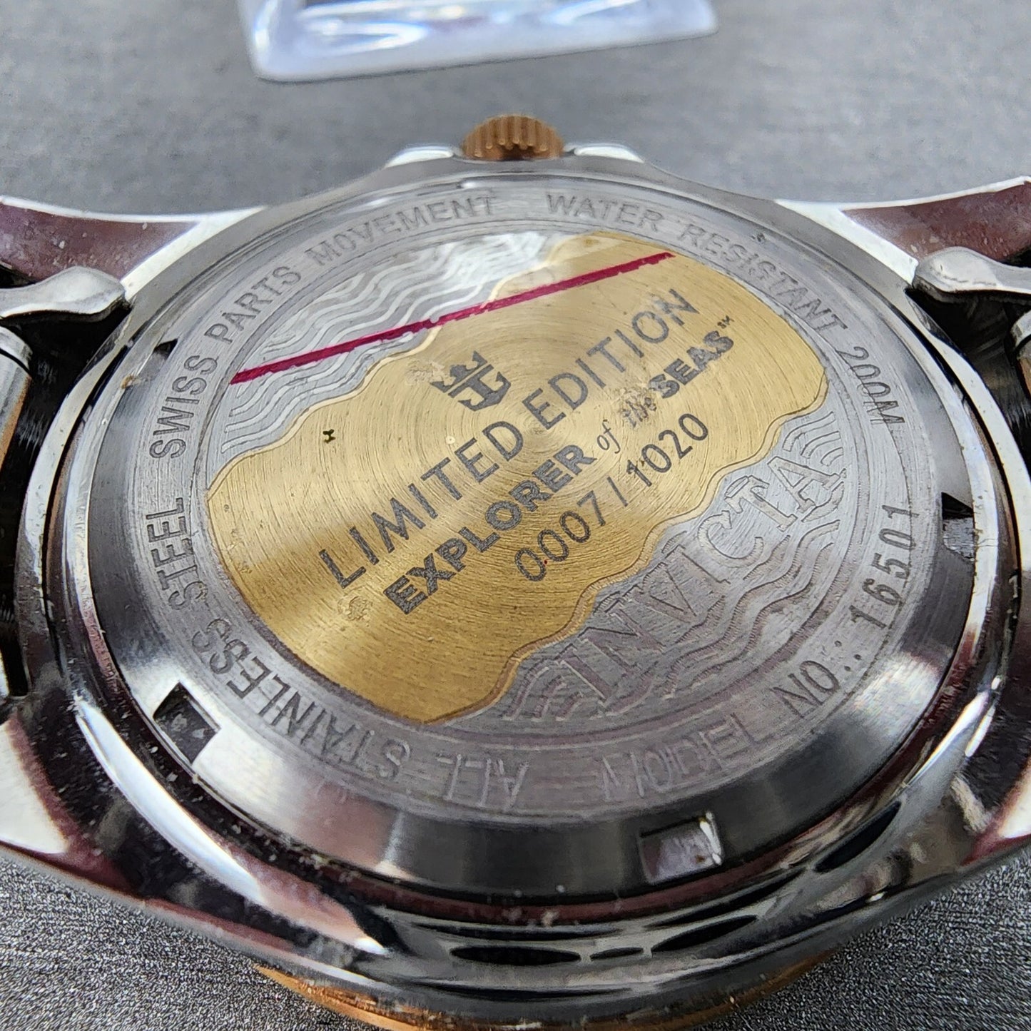 Invicta Pro Diver Watch Women 38mm Blue Dial Two Tone Date Round 16501 New Batt9
