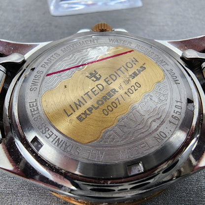 Invicta Pro Diver Watch Women 38mm Blue Dial Two Tone Date Round 16501 New Batt9