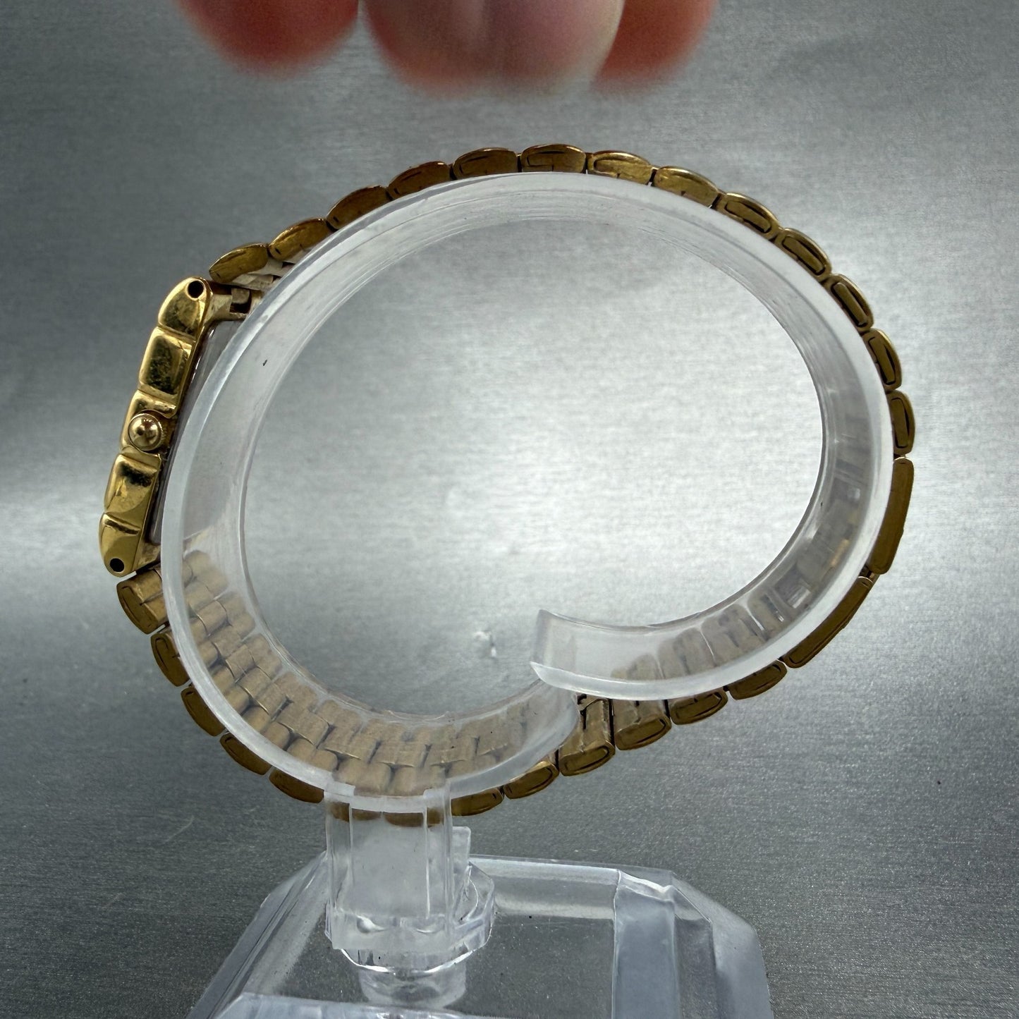 Seiko Tank Watch Women 16mm Champagne Dial Gold Tone 1N00-5G00 New Battery6