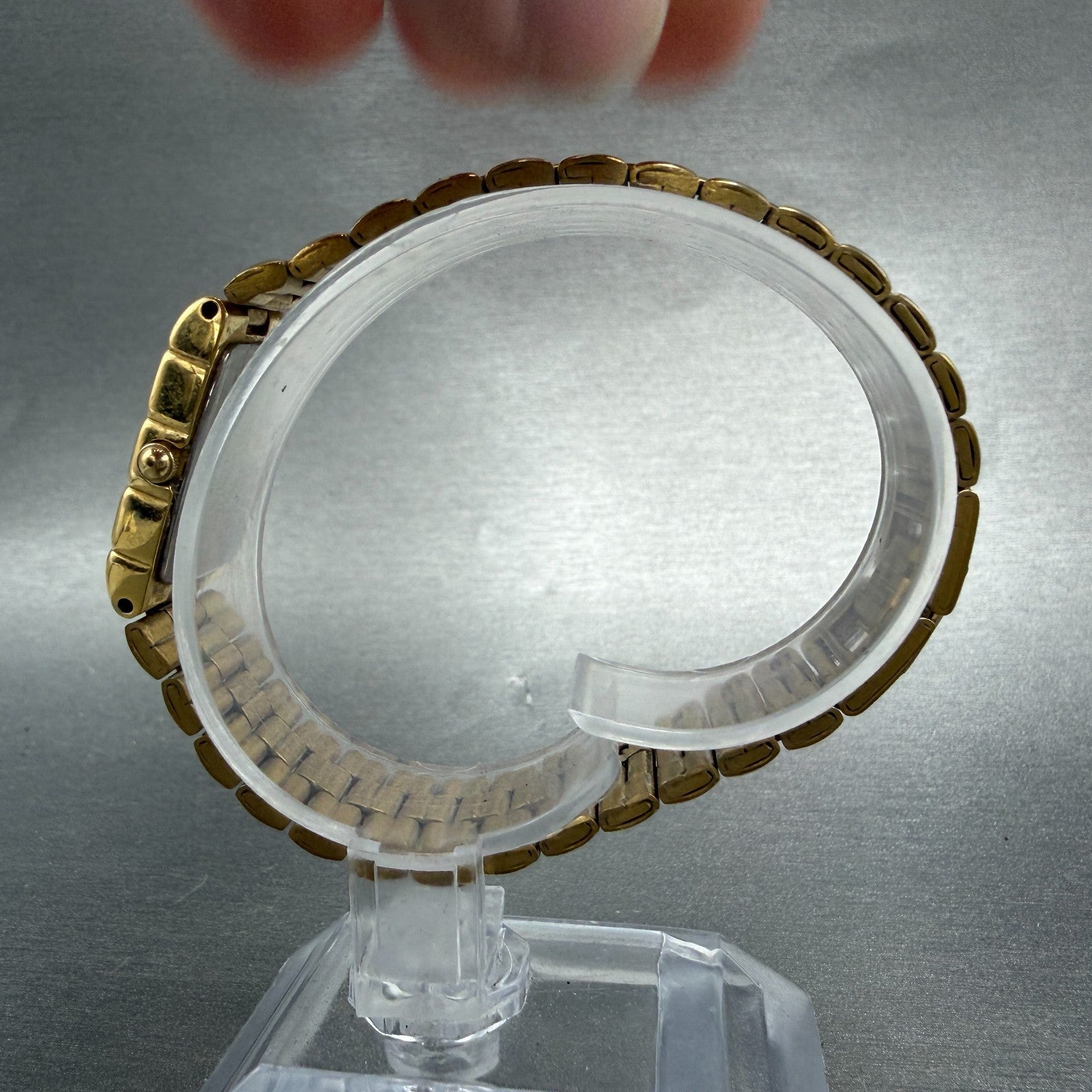 Seiko Tank Watch Women 16mm Champagne Dial Gold Tone 1N00-5G00 New Battery6