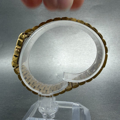Seiko Tank Watch Women 16mm Champagne Dial Gold Tone 1N00-5G00 New Battery6