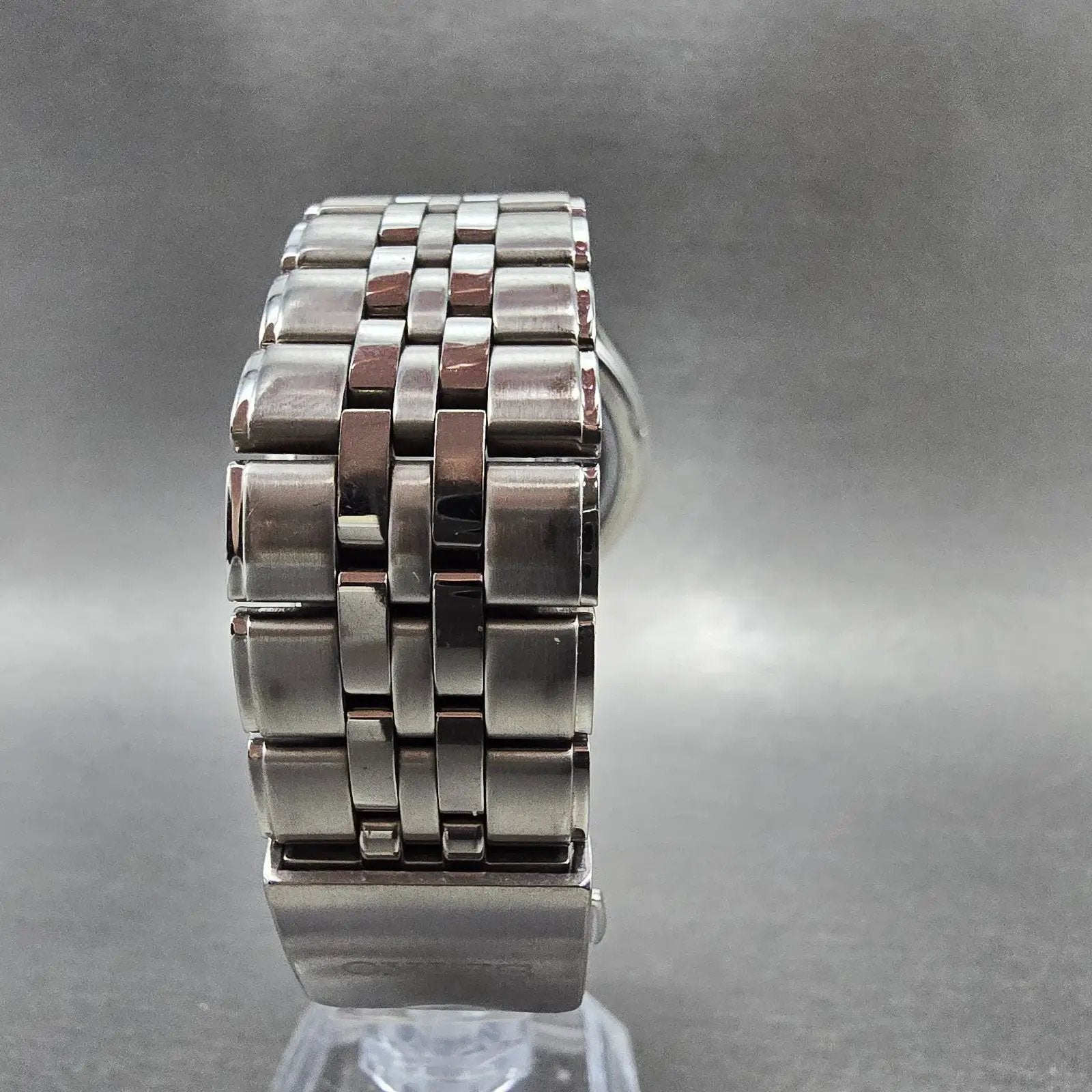 Seiko Solar Watch Men 38mm White Dial Silver Tone Date Atomic 7B22-0AM0 READ!!!!8