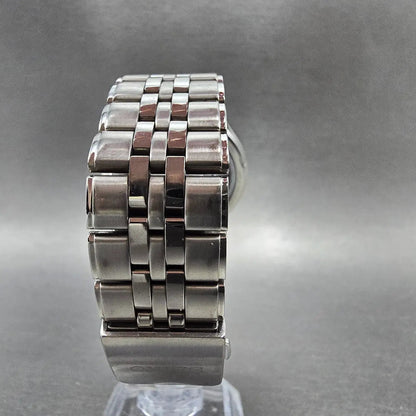 Seiko Solar Watch Men 38mm White Dial Silver Tone Date Atomic 7B22-0AM0 READ!!!!8