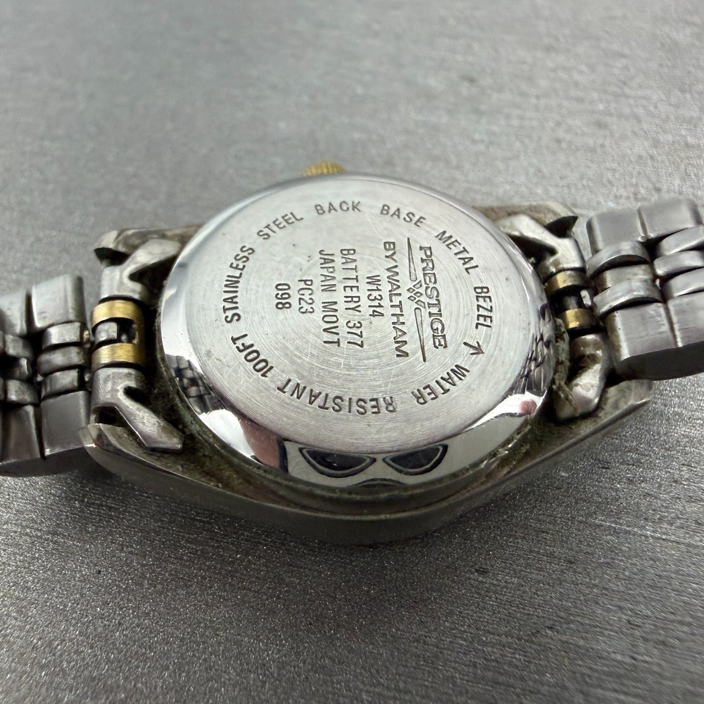 Waltham Prestige Watch Women 24mm Blue Dial Two Tone Daydate PC23 New Battery9