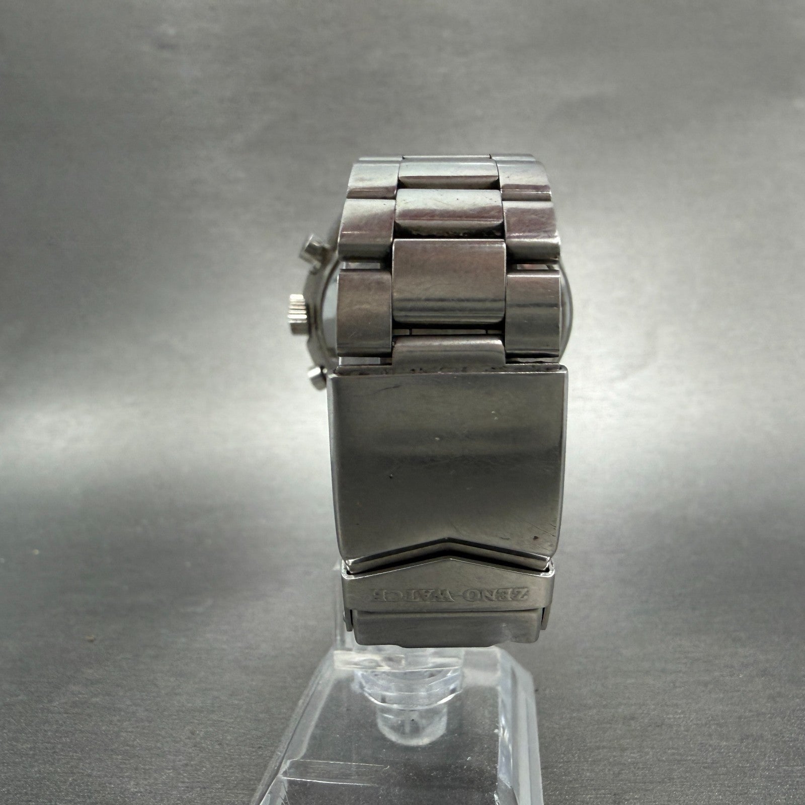 Zeno Army Chronograph Dive Watch Men 44mm White Dial Steel Date Round READ!!!!!!7