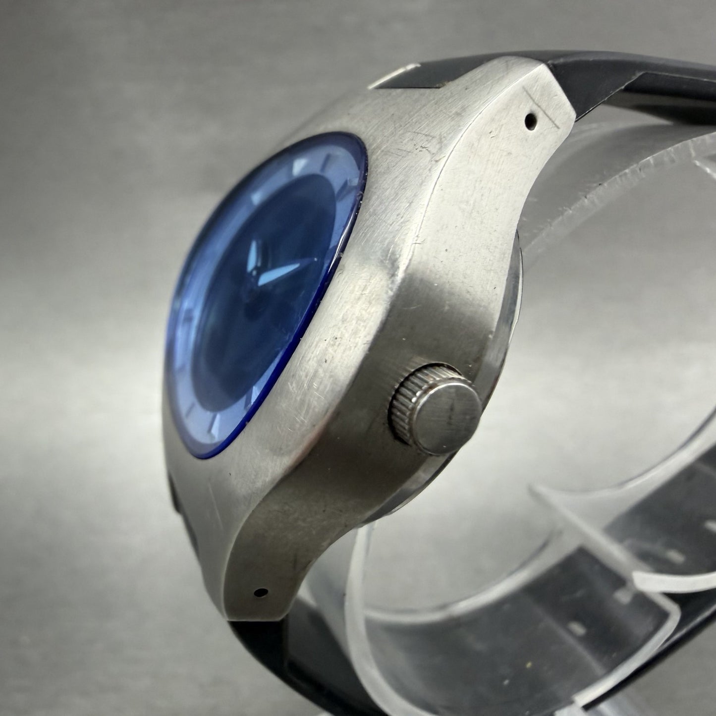 Fossil Big Tic Watch Women 32mm Blue Dial Silver Tone Round JR-7955 New Battery2