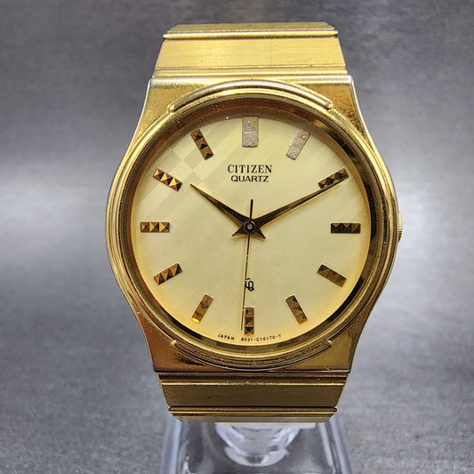 Citizen CQ Watch Women 30mm Champagne Dial Gold Tone Round 6031-G04118 PARTS
