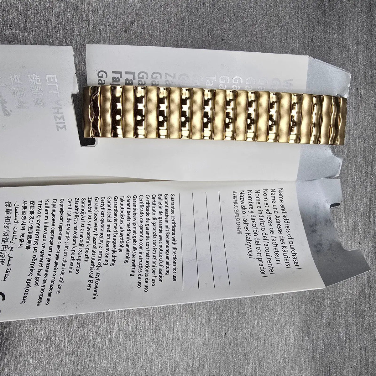 Swatch Irony Medium Evensong Watch Men 33mm Blue Dial Gold YLG110 New Batt NOS9
