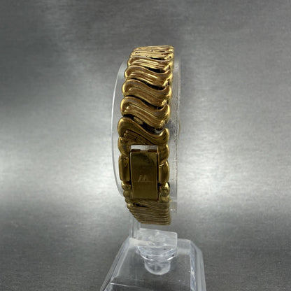 Wittnauer Watch Women 16mm Pink Dial Gold Tone Diamond Bezel SS8234 5120 New Bat7