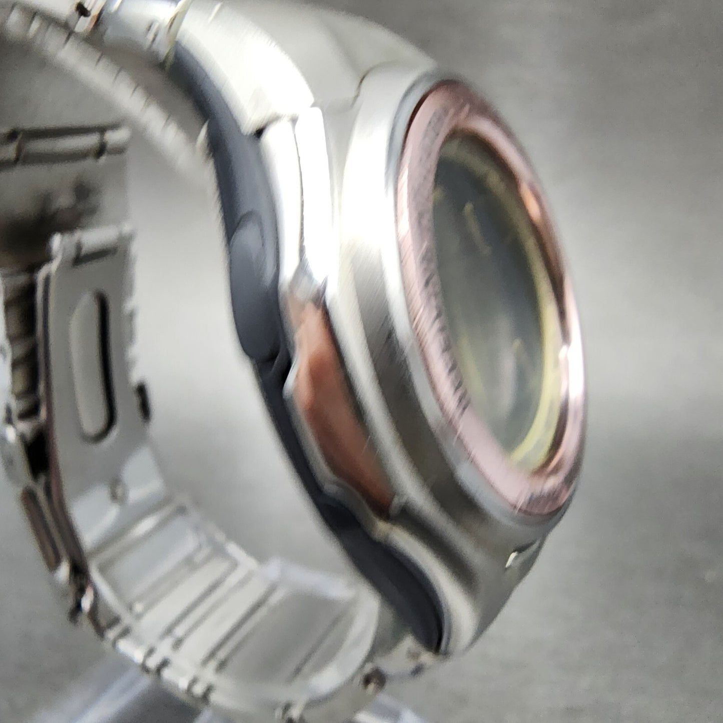 Casio Wave Ceptor Watch Women 37mm Digital Silver Tone Alarm Chrono New Batt B12