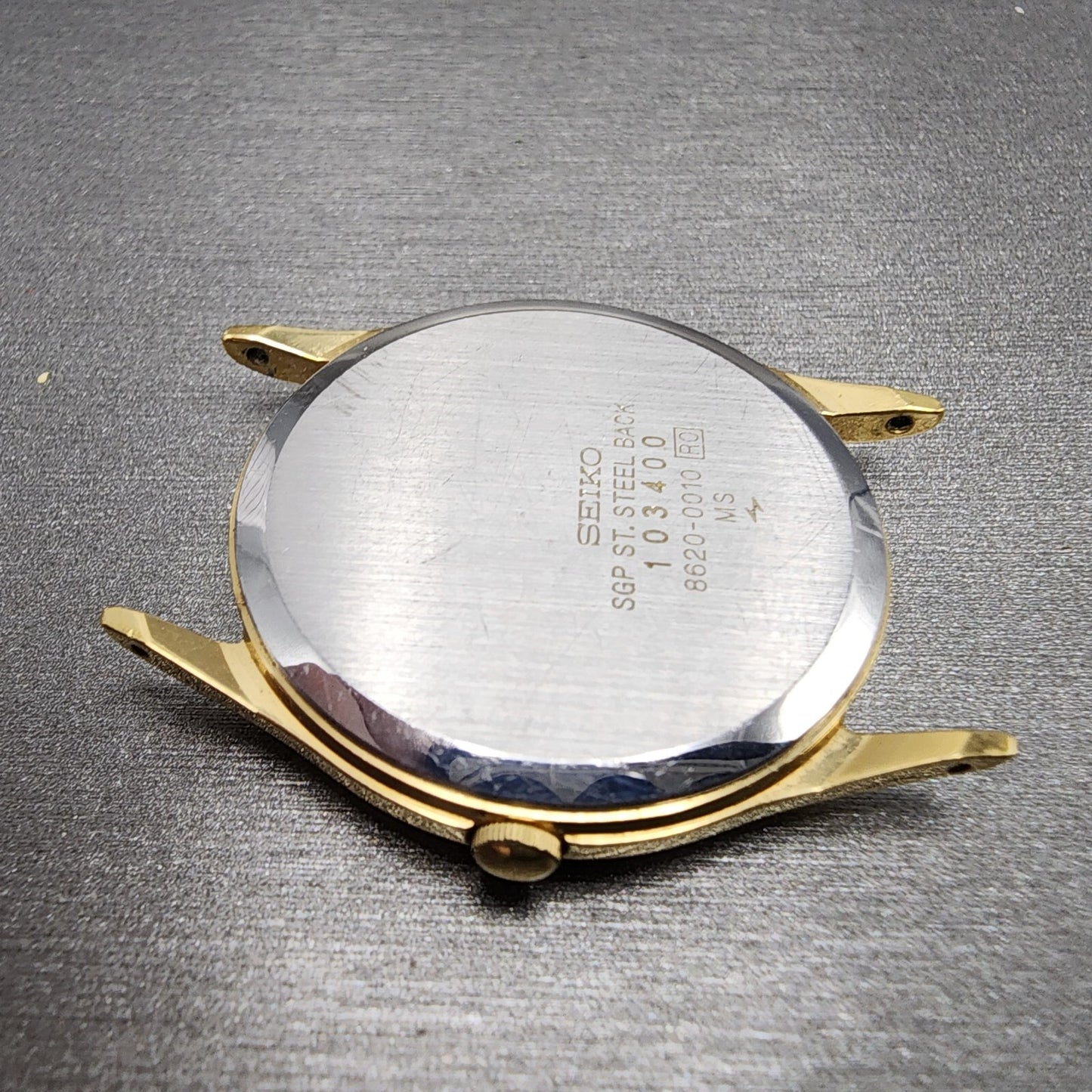 Seiko Watch Men 32mm Gold Dial Gold Tone Round 86200010 PARTS9