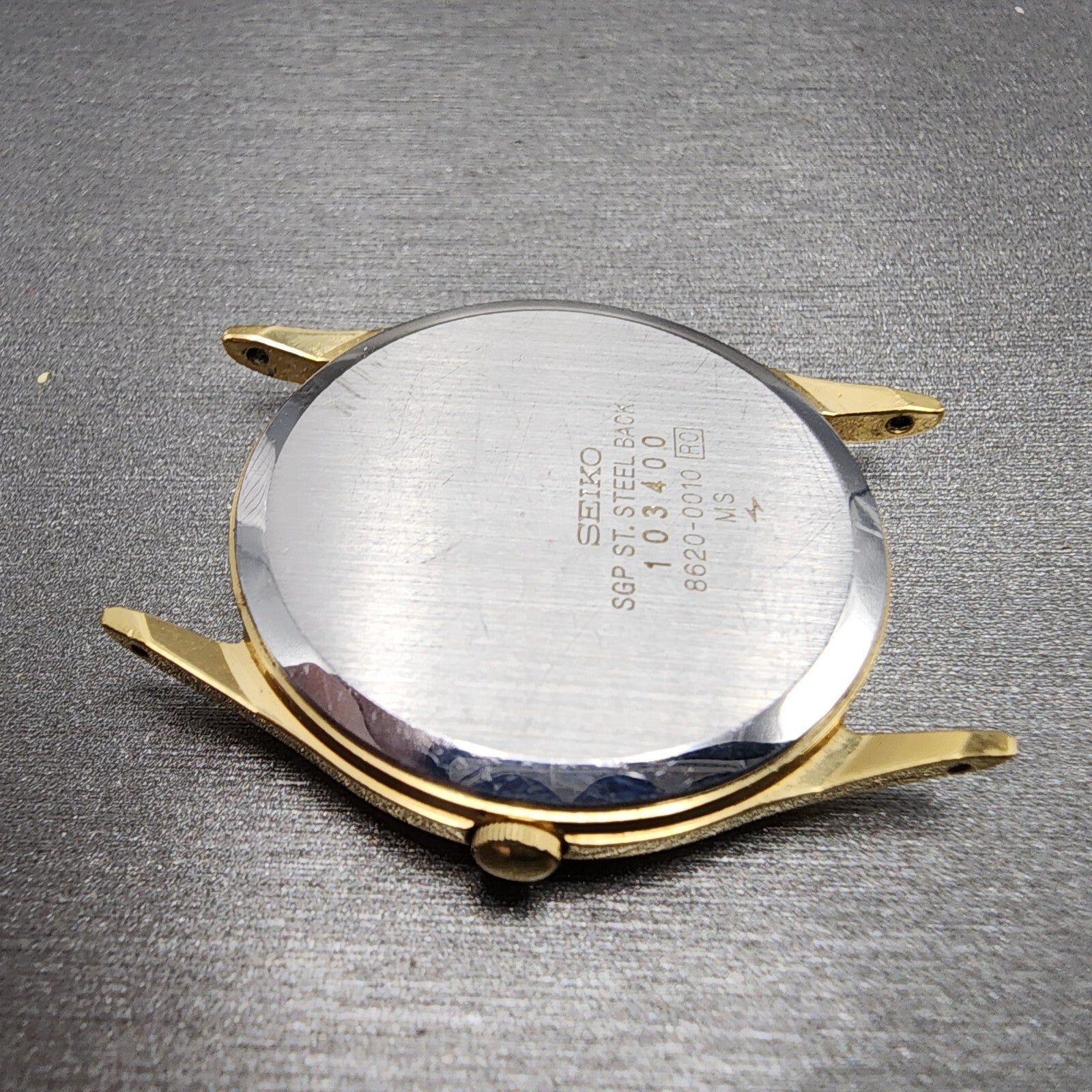 Seiko Watch Men 32mm Gold Dial Gold Tone Round 86200010 PARTS9