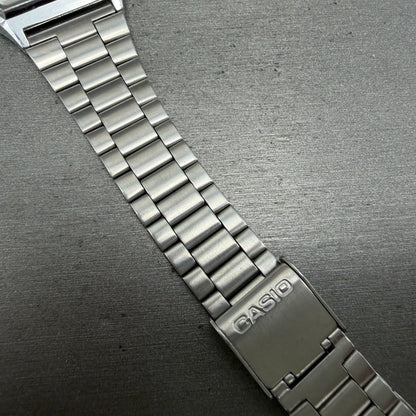 Casio AQ-230 Watch Men 30mm White Dial Silver Tone Alarm Chrono READ!!!!!!!!!!!!8