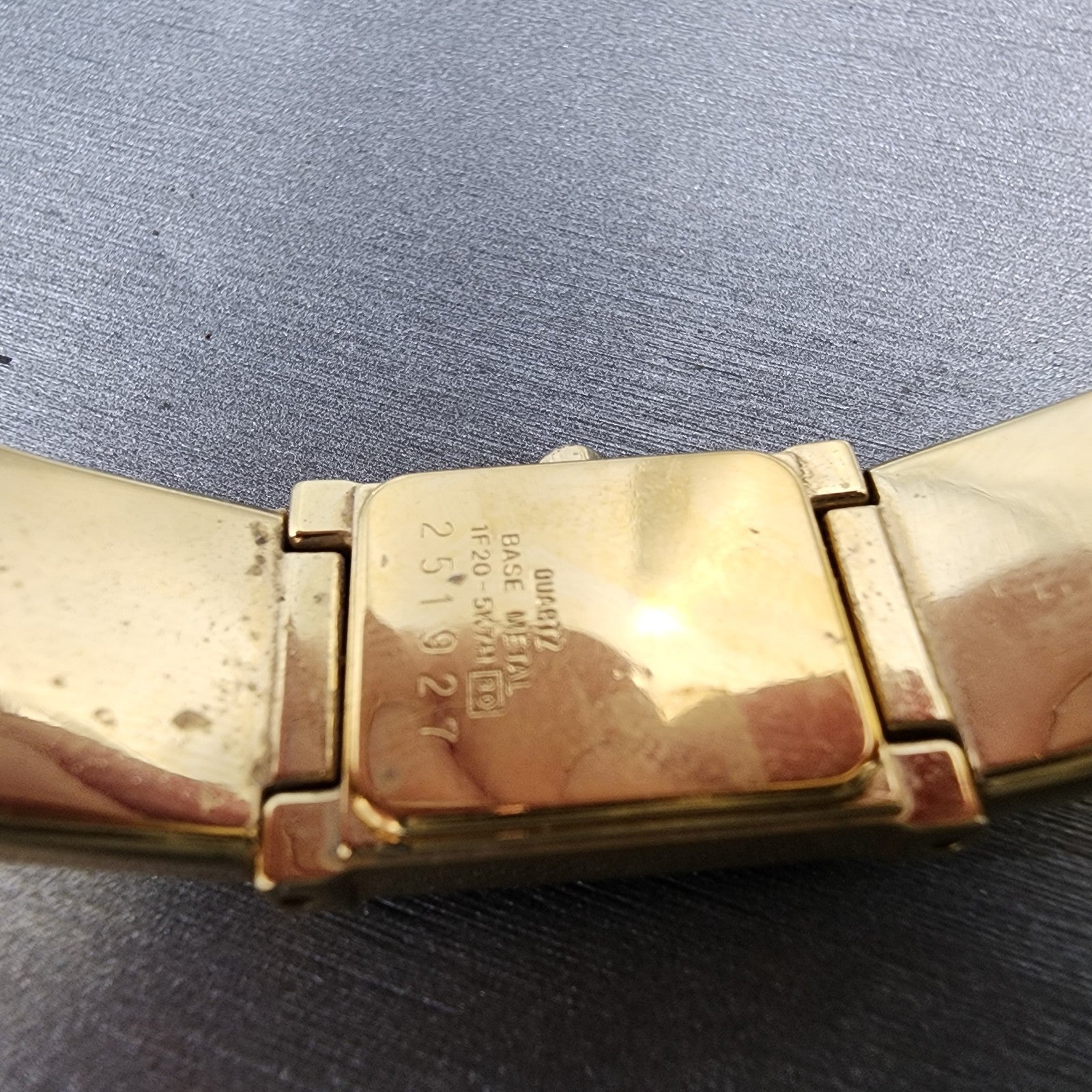 Seiko Lassale Tank Watch Women 15mm Black Dial Gold Tone 1f205k7h New Battery9