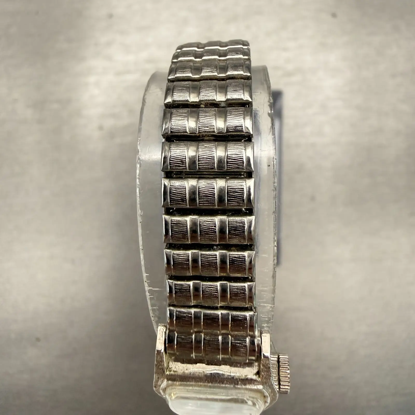 Seiko Watch Women 15mm Blue Dial Silver Tone Rectangle 11-3669 Vintage Works4