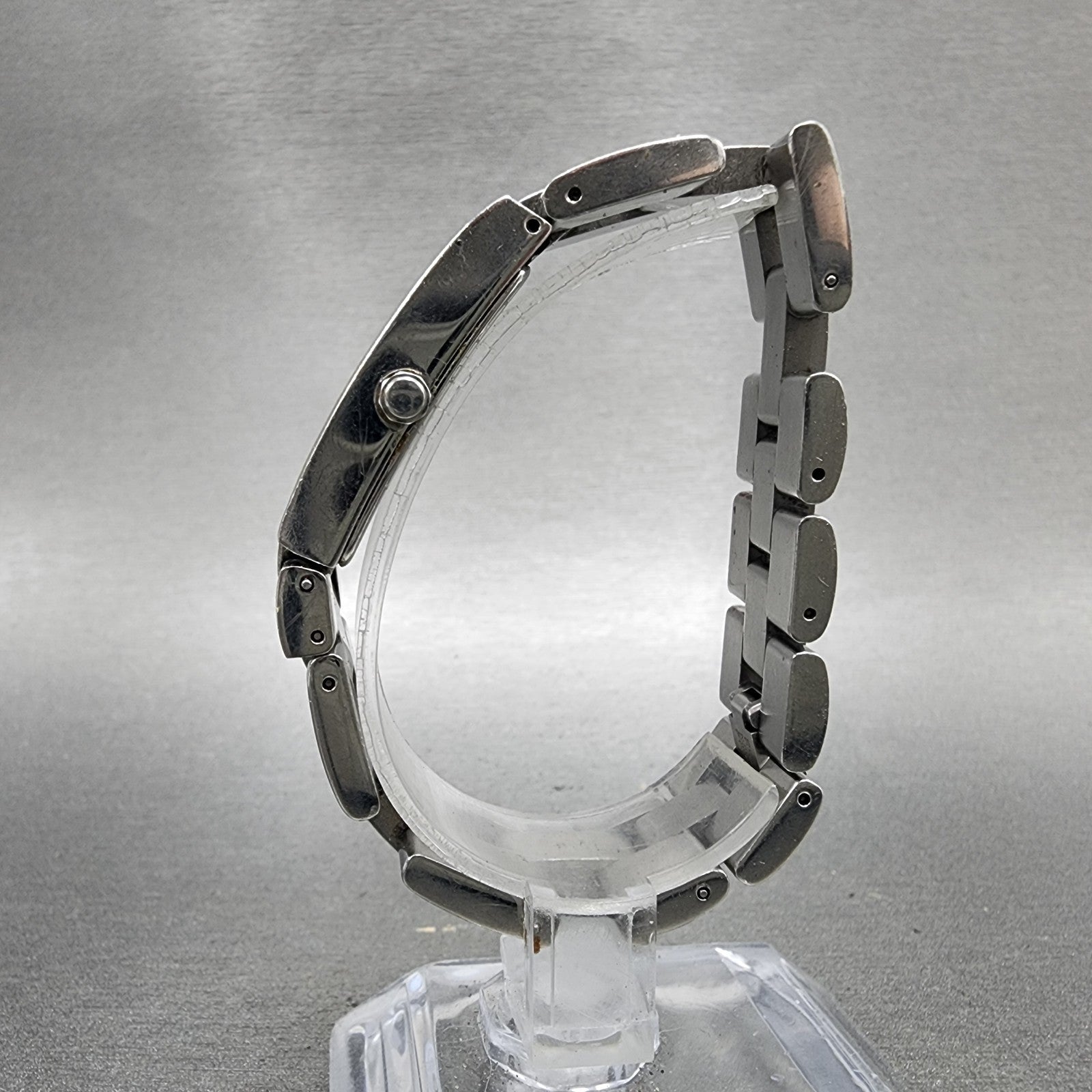 Coach Tank Watch Women 18mm White Dial Silver Tone Rectangle W040 New Battery6