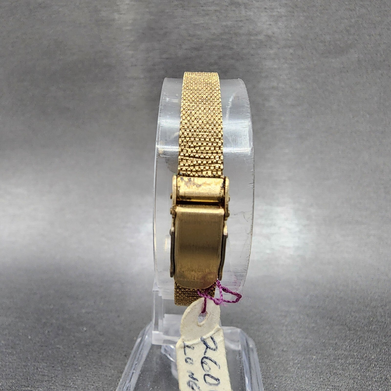 Longines Watch Women 17mm Silver Dial Gold Tone Diamond Manual Wind Runs NOS8
