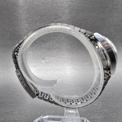Seiko Automatic Watch Women 25mm Blue Dial Silver Date Round 4205-0170 Runs JP8