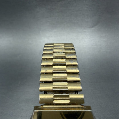 Bulova Analog Digital Watch Men 32mm Cha mange Dial Gold Tone T1 PARTS5