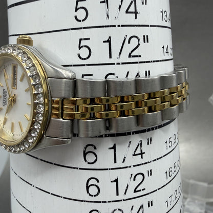 Citizen Watch Women 25mm MOP Dial Two Tone Daydate 1002S04464 New Battery10