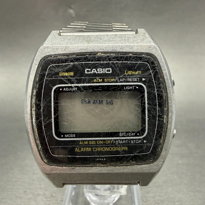 Casio A851 108 Watch Men 36mm Digital LCD Silver Tone Rectangle Vintage PARTS0