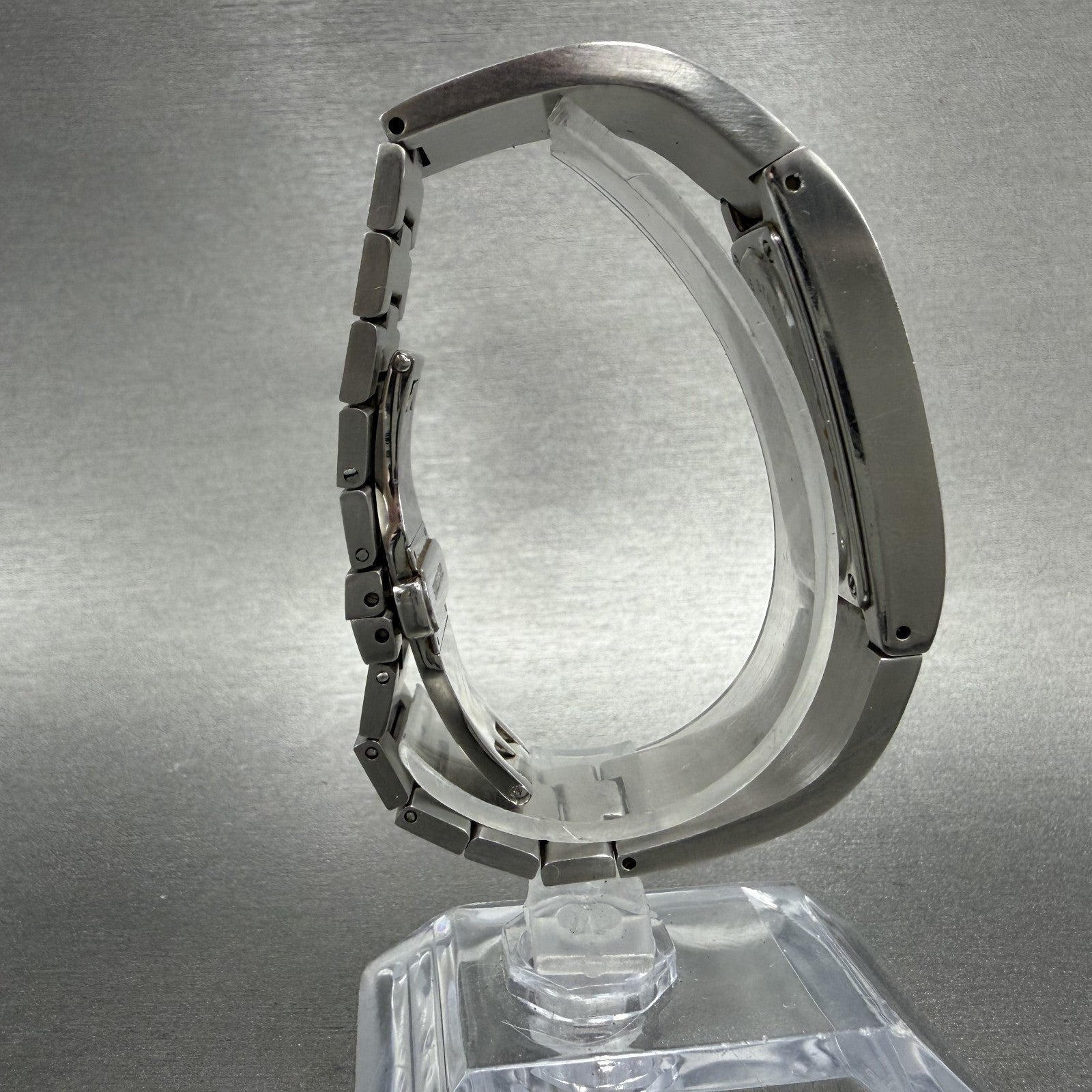 Croton Tank Watch Women 17mm MOP Dial Steel Crystal Bezel Rectangle  New Battery8