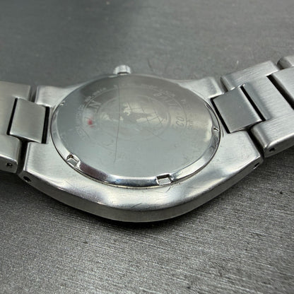 Citizen Eco-Drive Watch Men 40mm Black Dial Silver Tone Date E110-K000432 PARTS14