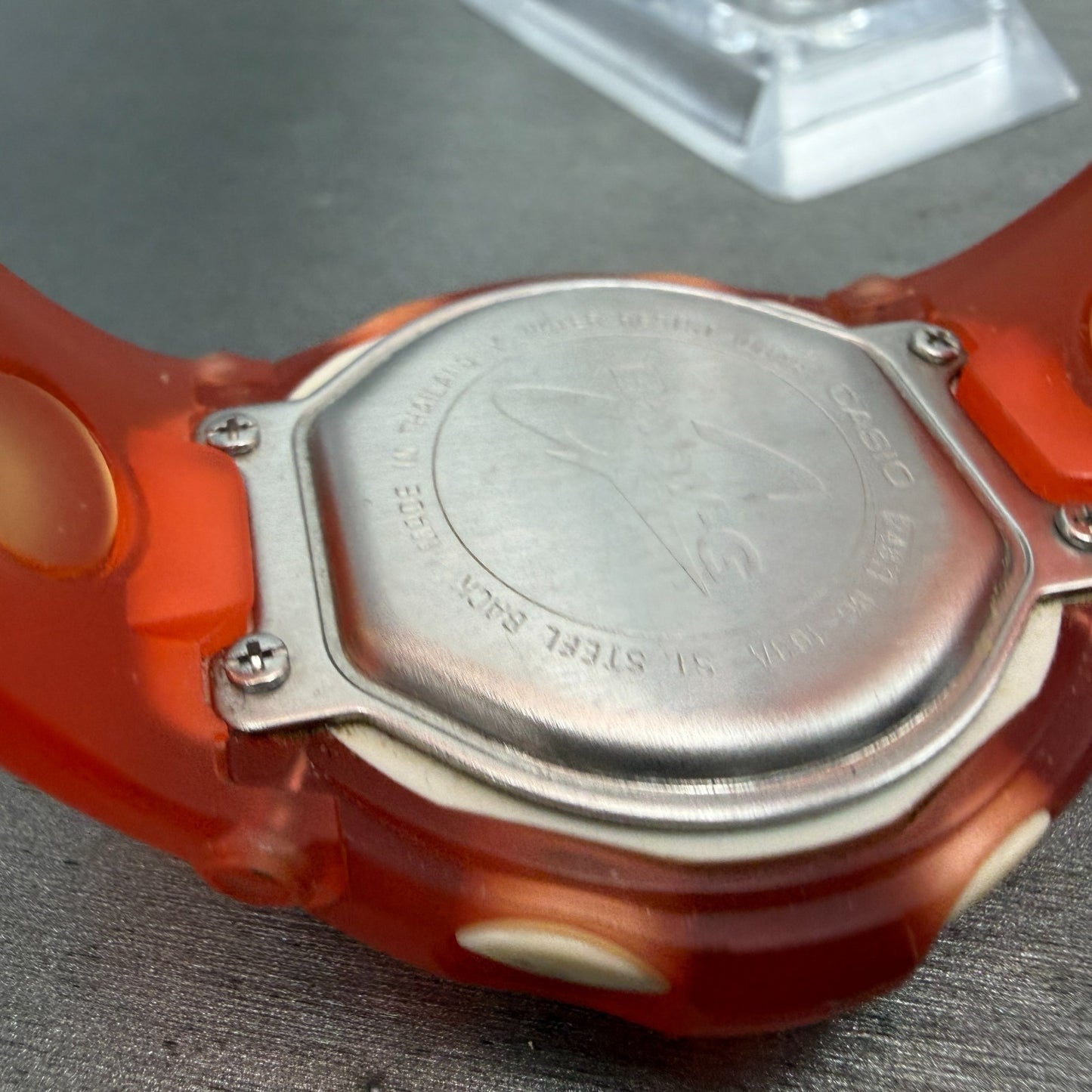 Casio Baby-G BG-163A Watch Women 42mm Orange Digital Round Alarm Chrono New Batt9