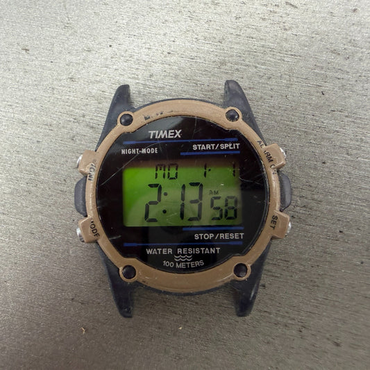 Timex Expedition Watch Men 38mm Digital Brown Black Alarm Chrono New Battery0