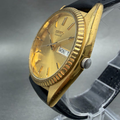 Seiko President Watch Men 36mm Champagne Dial Gold Tone Daydate Round New BattTT2