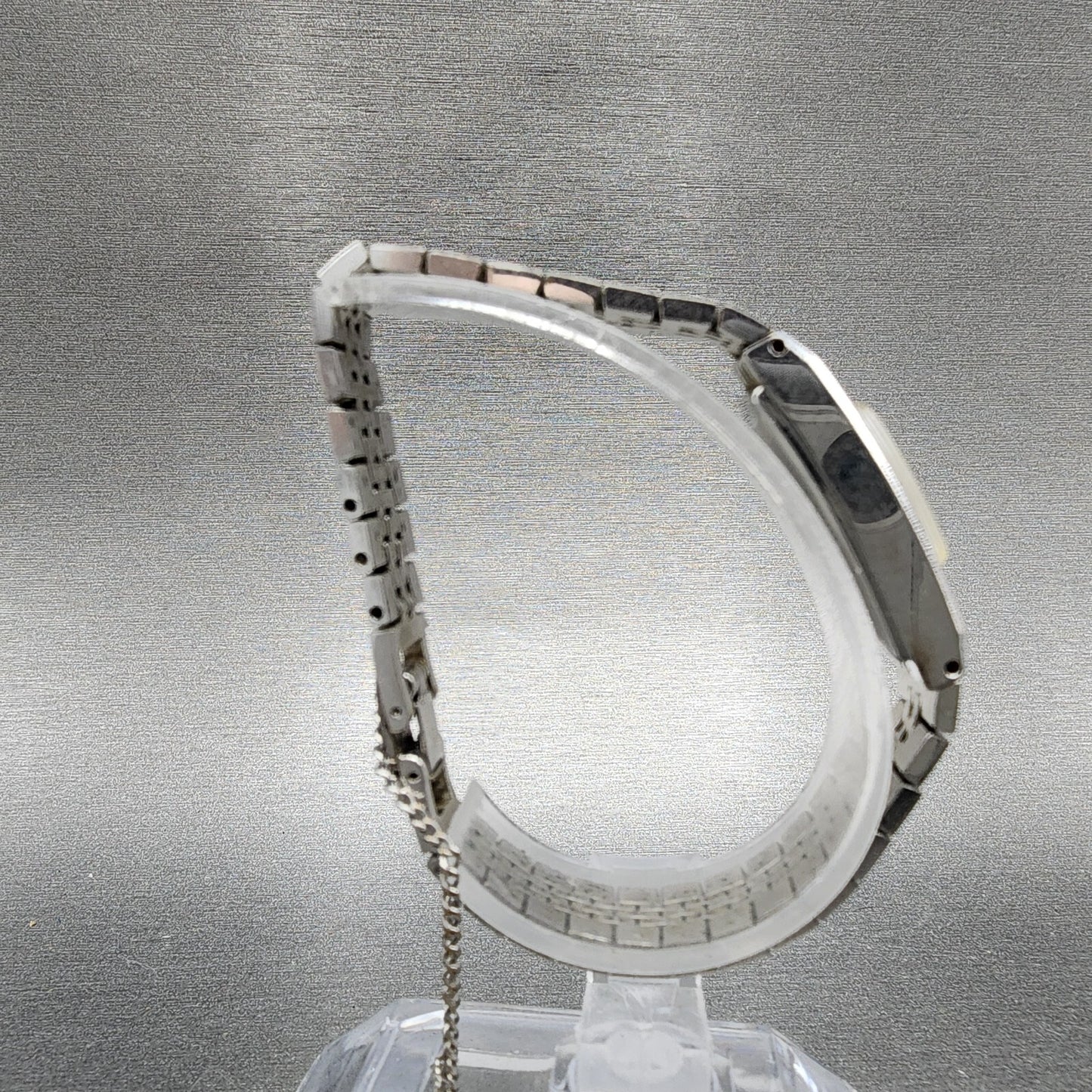Seiko Watch Women 12mm Silver Dial Silver Tone Rectangle 15203339 New Battery8